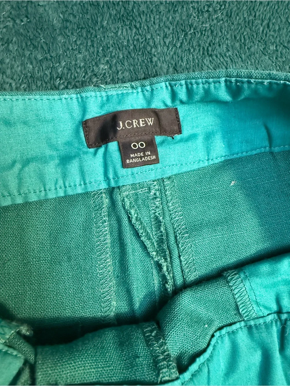 J. Crew Seafoam Green Scalloped-Hem Women's Shorts